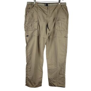 LL Bean Pants Men 2XL 40x32 Khaki Chino Convertible Hiking Climbing Outdoors